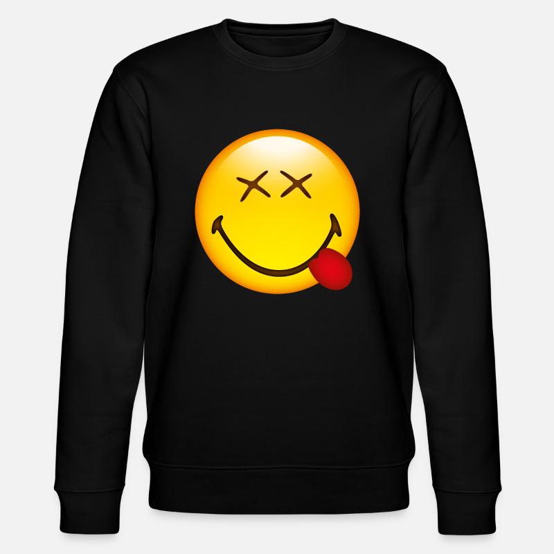 Smiley Tongue out - Stanley/Stella Unisex Bio-Sweatshirt CHANGER  - Schwarz