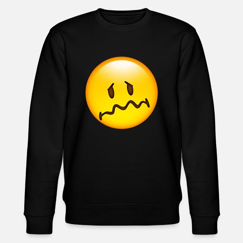 Smiley Sad - Stanley/Stella Unisex Bio-Sweatshirt CHANGER  - Schwarz