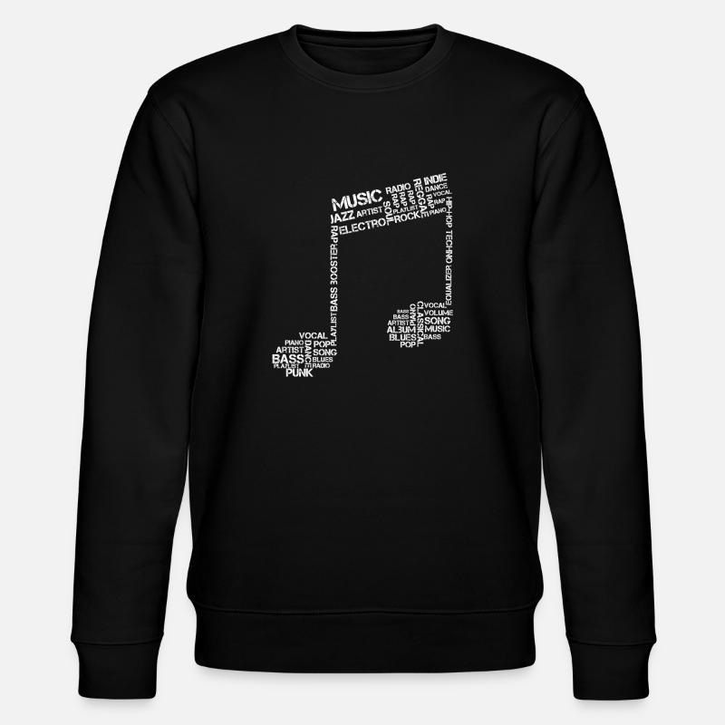 Musiknote - Stanley/Stella Unisex Bio-Sweatshirt CHANGER  - Schwarz
