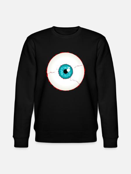Eyeball turquoise blue (DDP) - Stanley/Stella CHANGER Unisex Organic Sweatshirt - black