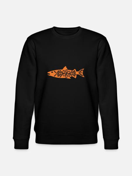 Celtic Symbol Salmon Salmon Fish Ocean GIft - Stanley/Stella CHANGER Unisex Organic Sweatshirt - black