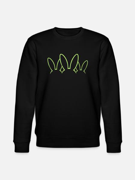 Ostern - Hasen Ohren - Stanley/Stella Unisex Bio-Sweatshirt CHANGER  - Schwarz