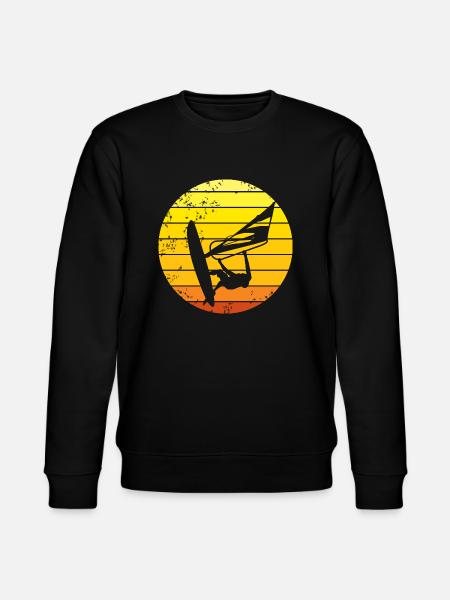 Windsurfer retro sunset - Sweat bio CHANGER Stanley/Stella Unisexe - noir