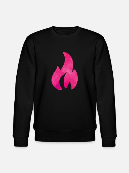 flamme feuer pink - Stanley/Stella Unisex Bio-Sweatshirt CHANGER  - Schwarz
