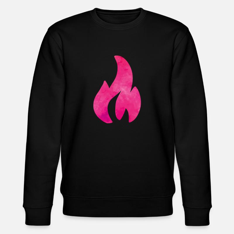flamme feuer pink - Stanley/Stella Unisex Bio-Sweatshirt CHANGER  - Schwarz