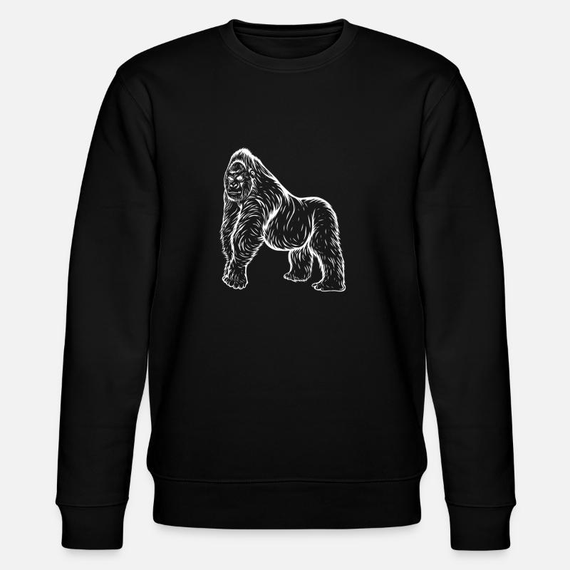 Ich bin ein Gorilla - Stanley/Stella Unisex Bio-Sweatshirt CHANGER  - Schwarz
