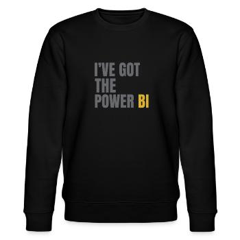 POWER BI - Stanley/Stella CHANGER Unisex Organic Sweatshirt - black - Front - Nik (191cm) & Marisol (170cm)