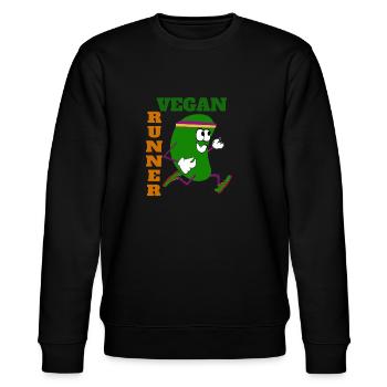 Vegan Runner Bean - Sweat bio CHANGER Stanley/Stella Unisexe - noir - Devant - Nik (191cm) & Marisol (170cm)