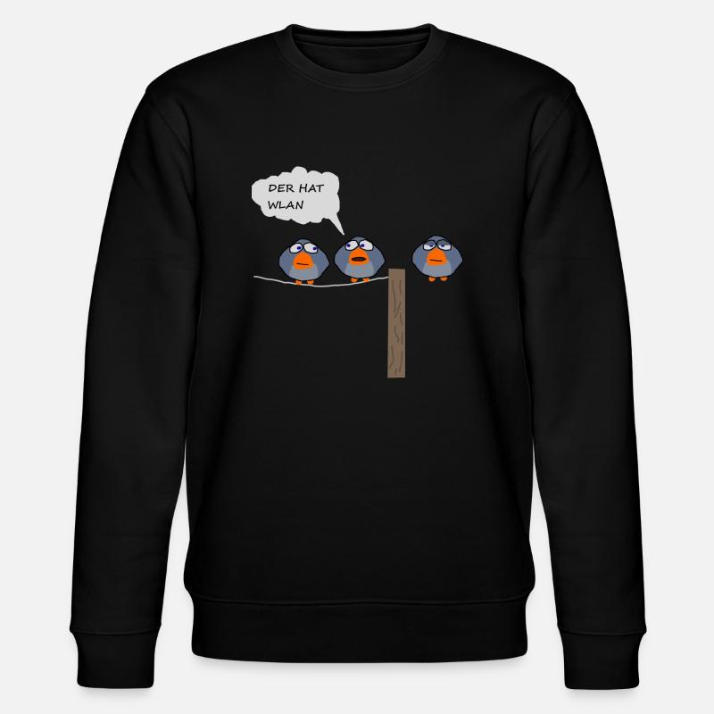 Der hat WLAN - Stanley/Stella Unisex Bio-Sweatshirt CHANGER  - Schwarz