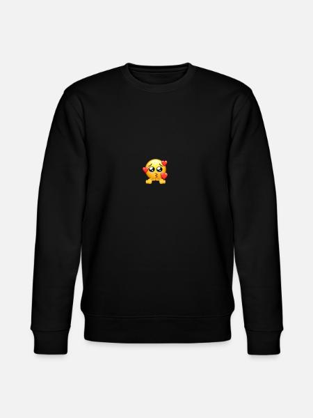 Shy Emoji - Stanley/Stella CHANGER Unisex Organic Sweatshirt - black