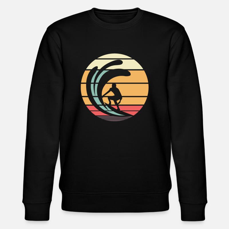 Surfeur rétro - Sweat bio CHANGER Stanley/Stella Unisexe - noir