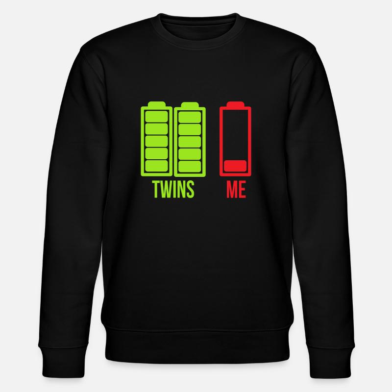 Twins And Me Geschenkidee - Stanley/Stella Unisex Bio-Sweatshirt CHANGER  - Schwarz