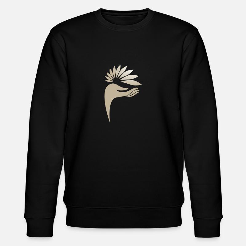 Main tenant une fleur - Sweat bio CHANGER Stanley/Stella Unisexe - noir