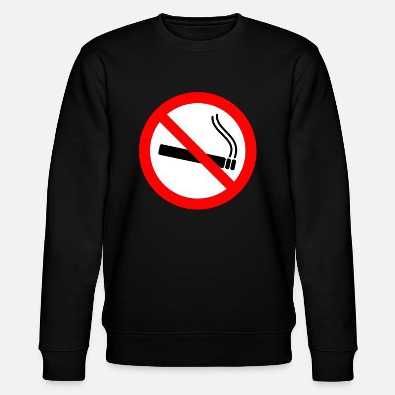 Rauchen verboten Schild - Stanley/Stella Unisex Bio-Sweatshirt CHANGER  - Schwarz