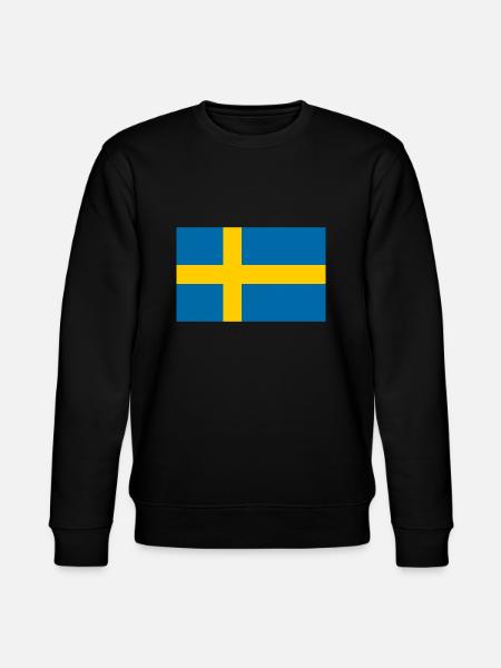 Swedish Flag of Sweden - Stanley/Stella CHANGER Unisex Organic Sweatshirt - black