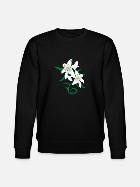 Lily flower tattoo gift idea - Stanley/Stella CHANGER Unisex Organic Sweatshirt - black