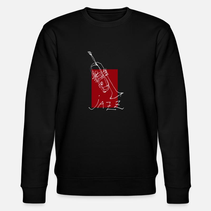 Jazz-Trompete 1 - Stanley/Stella Unisex Bio-Sweatshirt CHANGER  - Schwarz