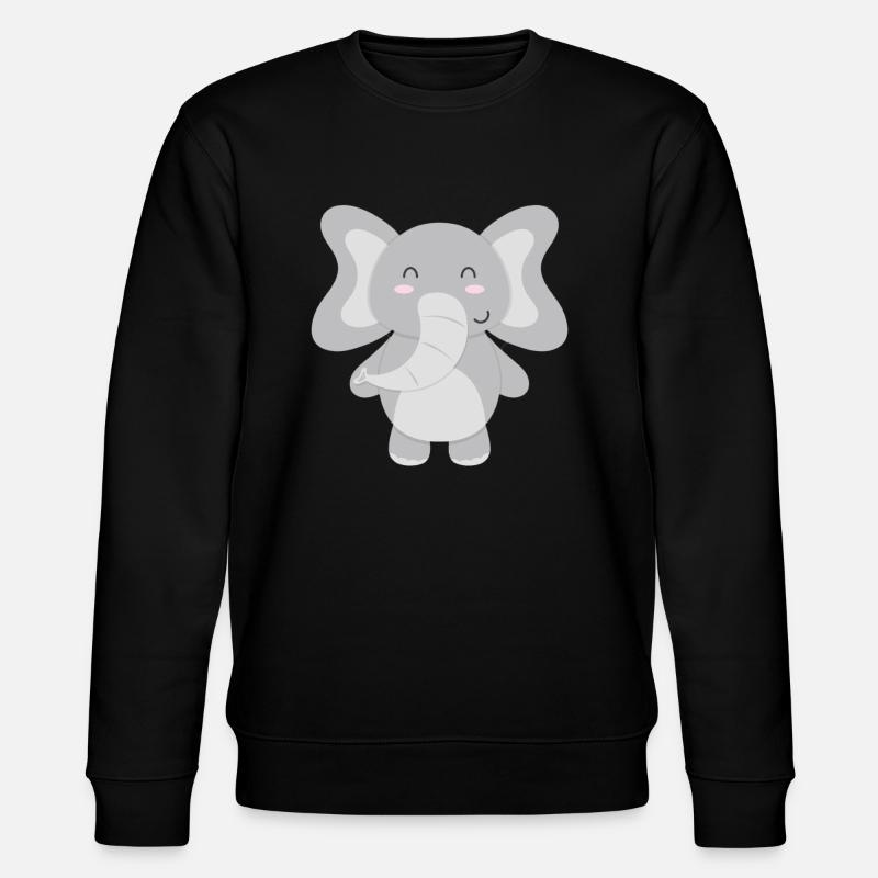 Elefant - zum selbst gestalten - Stanley/Stella Unisex Bio-Sweatshirt CHANGER - Schwarz