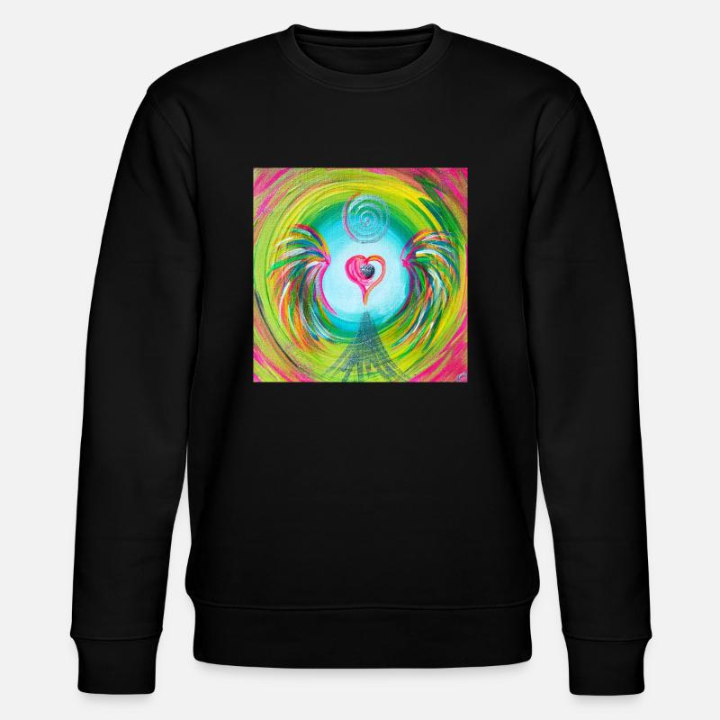 Herzengel "dissolving hate, resentment & anger - Stanley/Stella CHANGER Unisex Organic Sweatshirt - black