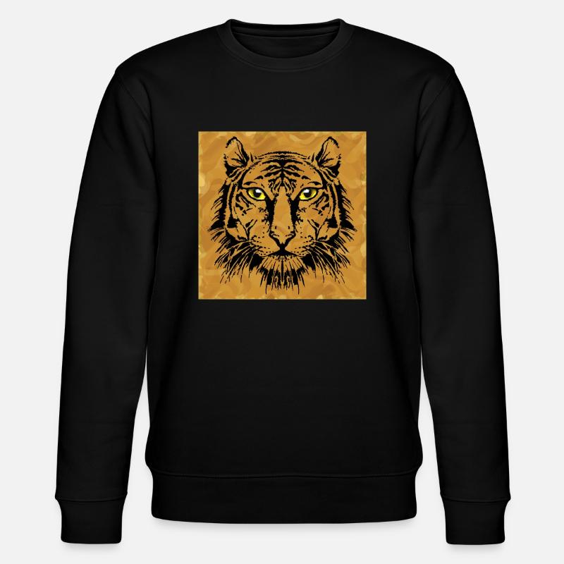 Tiger - Stanley/Stella Unisex Bio-Sweatshirt CHANGER  - Schwarz