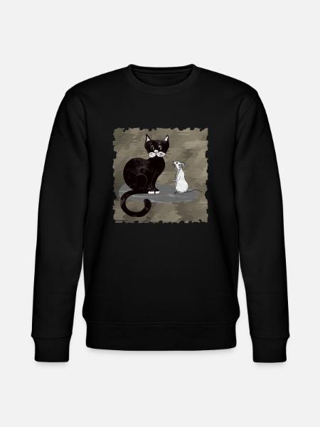 Cat and mouse - Stanley/Stella CHANGER Unisex Organic Sweatshirt - black