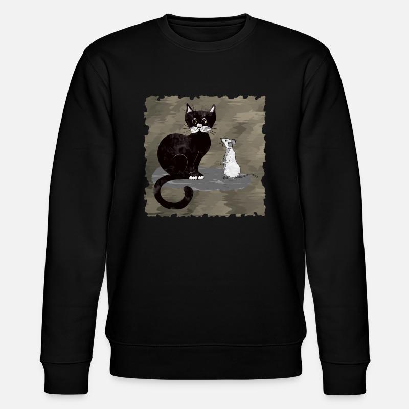 Cat and mouse - Stanley/Stella CHANGER Unisex Organic Sweatshirt - black