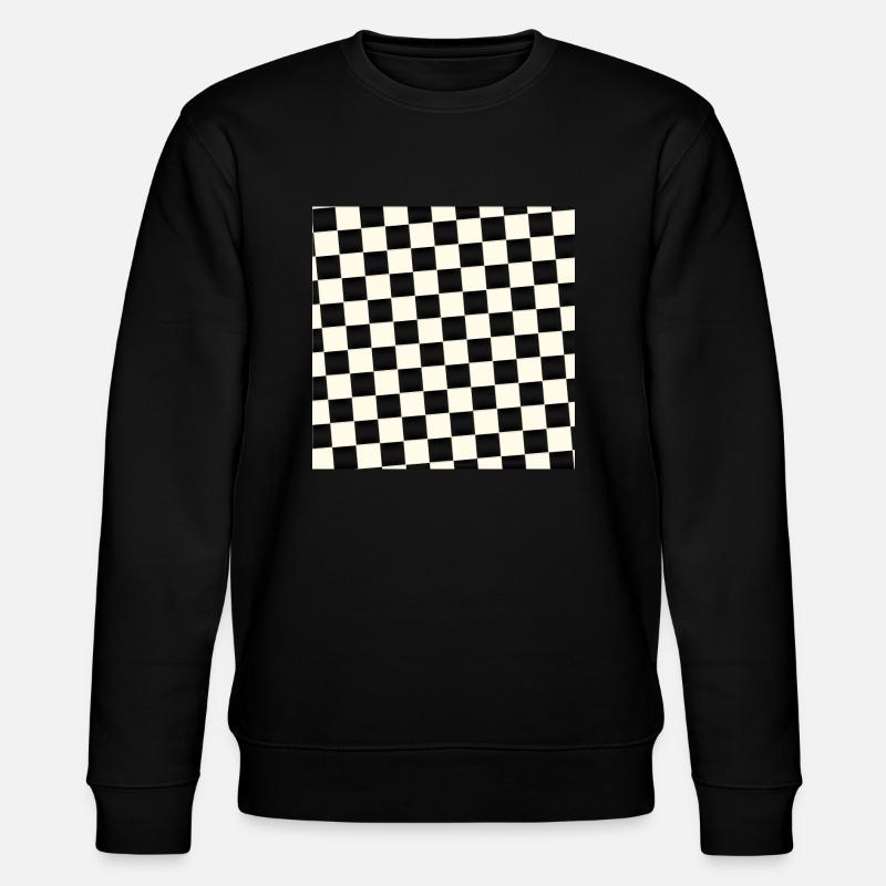 Masque en damier | Protège-dents - Sweat bio CHANGER Stanley/Stella Unisexe - noir