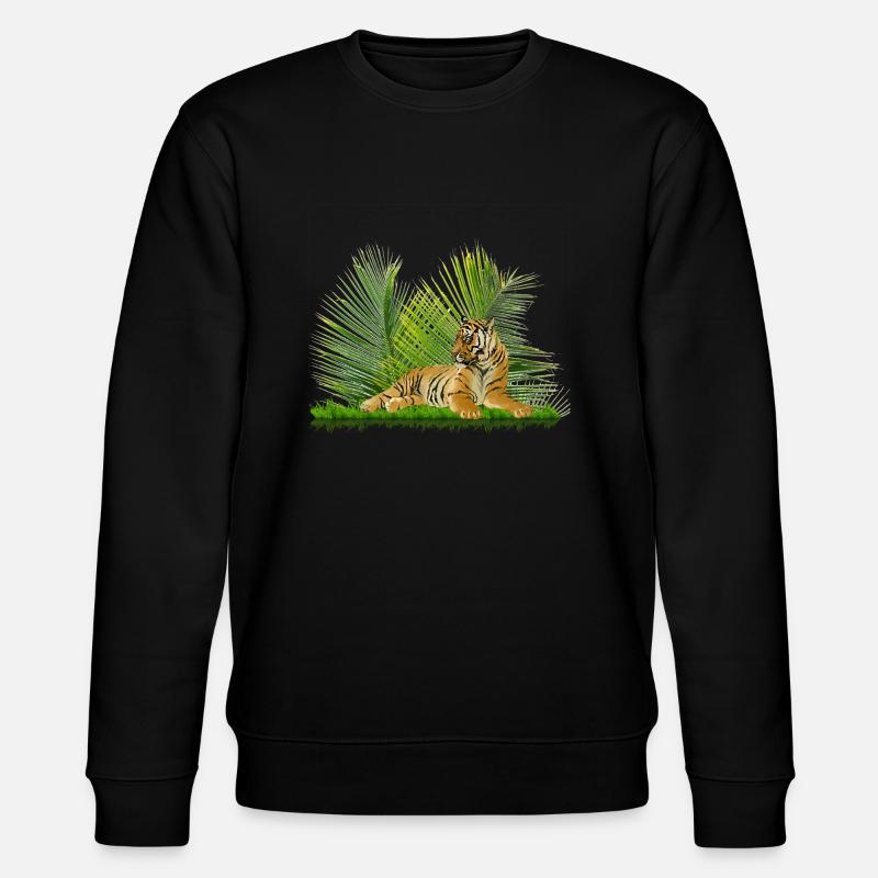Tiger - Stanley/Stella Unisex Bio-Sweatshirt CHANGER  - Schwarz