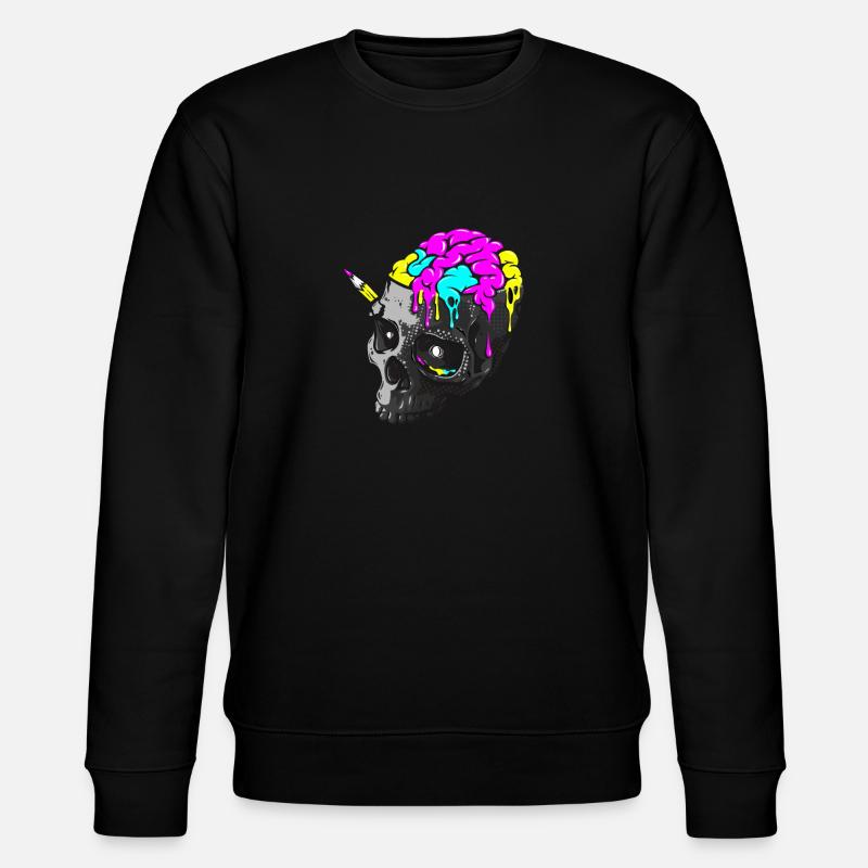 SKULL ART PSYCHE - Sweat bio CHANGER Stanley/Stella Unisexe - noir