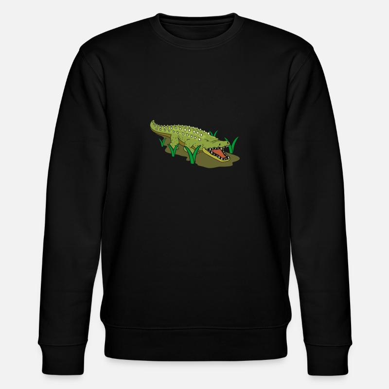 Krokodil - Stanley/Stella Unisex Bio-Sweatshirt CHANGER  - Schwarz