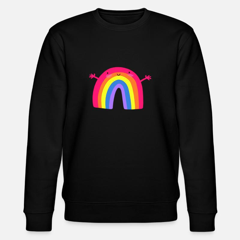 Nette Regenbogenumarmung - Stanley/Stella Unisex Bio-Sweatshirt CHANGER  - Schwarz