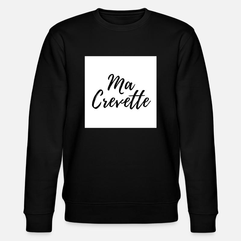 MEINE GARNELEN - Stanley/Stella Unisex Bio-Sweatshirt CHANGER  - Schwarz