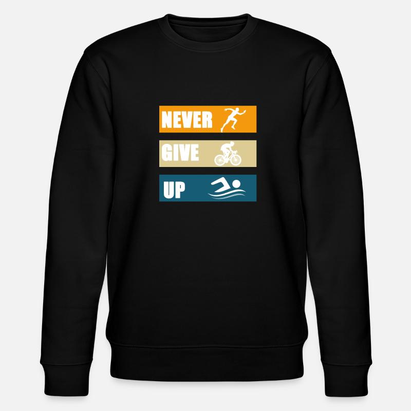 Gib nie auf - Stanley/Stella Unisex Bio-Sweatshirt CHANGER  - Schwarz