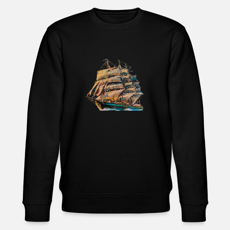 Bateau à voile - Sweat bio CHANGER Stanley/Stella Unisexe - noir