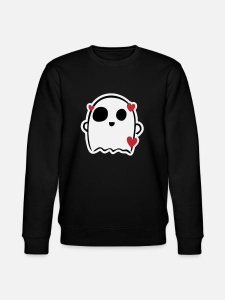 Cute lovely ghost - Stanley/Stella CHANGER Unisex Organic Sweatshirt - black