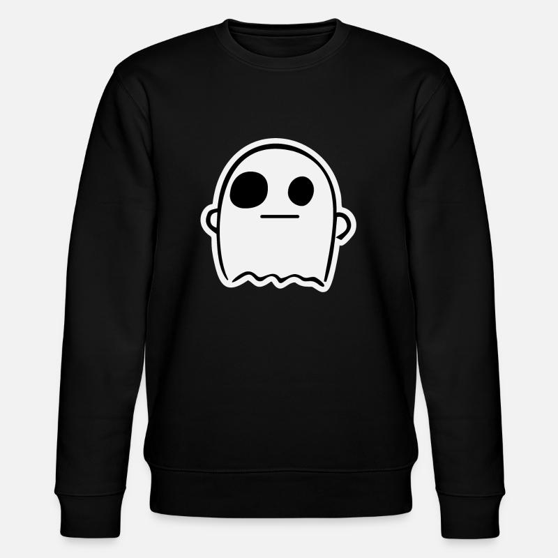 Cute Ghost being Okay - Stanley/Stella Unisex Bio-Sweatshirt CHANGER  - Schwarz