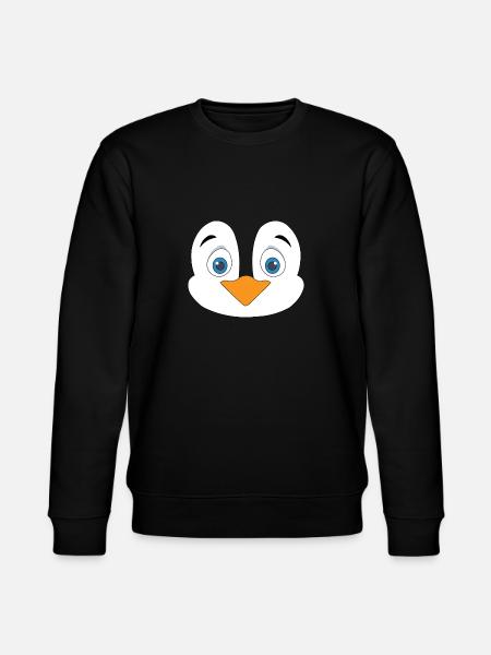 Cute Penguin Face - Stanley/Stella CHANGER Unisex Organic Sweatshirt - black