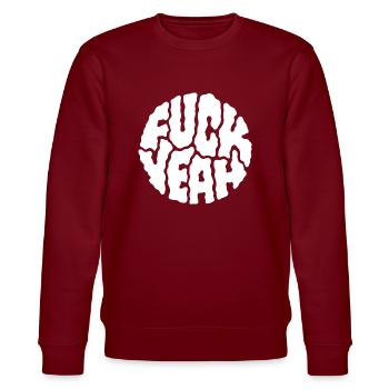FICK JA - Stanley/Stella Unisex Bio-Sweatshirt CHANGER  - Burgunderrot - Vorne - Nik (191cm) & Marisol (170cm)