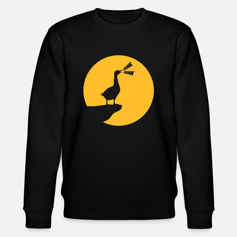 Design Mond Gans goose - Stanley/Stella Unisex Bio-Sweatshirt CHANGER  - Schwarz