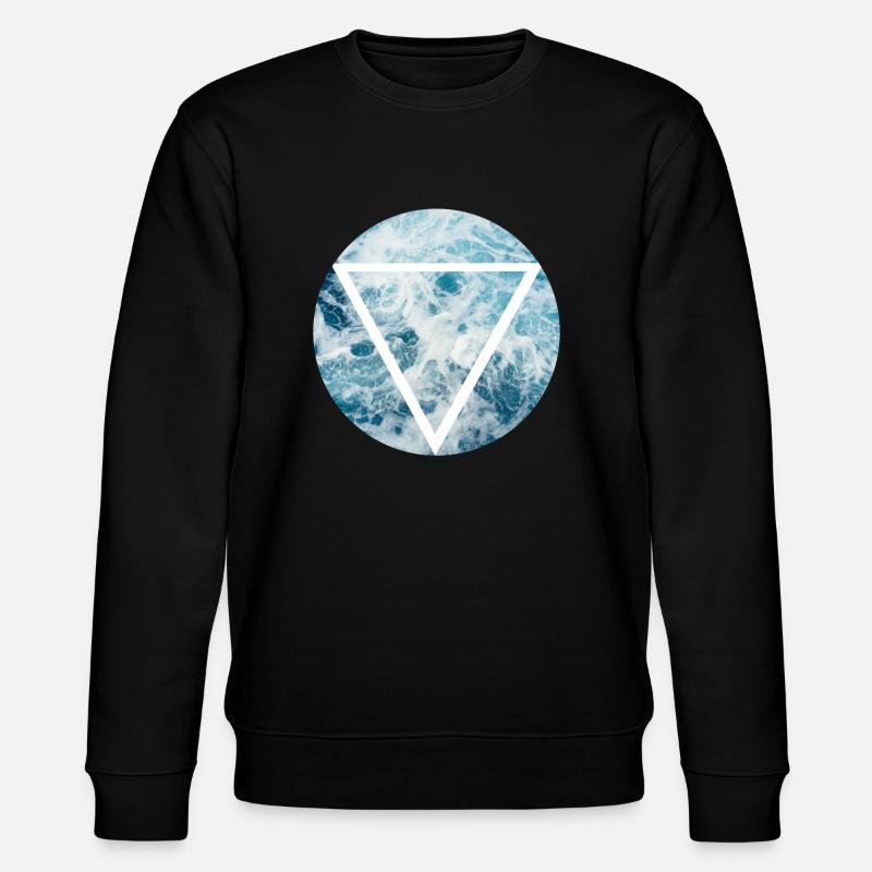 Water triangle - Stanley/Stella Unisex Bio-Sweatshirt CHANGER  - Schwarz