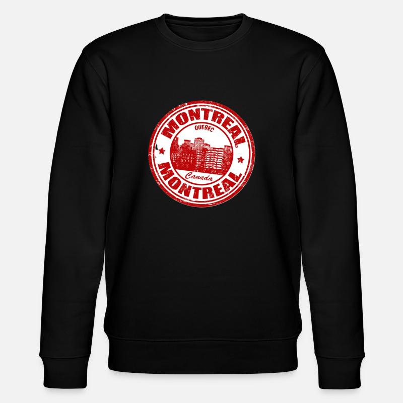 Montreal Skyline - Stanley/Stella Unisex Bio-Sweatshirt CHANGER  - Schwarz