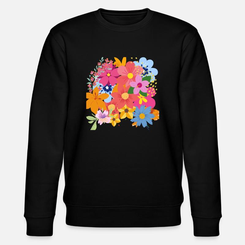 Bouquet de fleurs de printemps - Sweat bio CHANGER Stanley/Stella Unisexe - noir