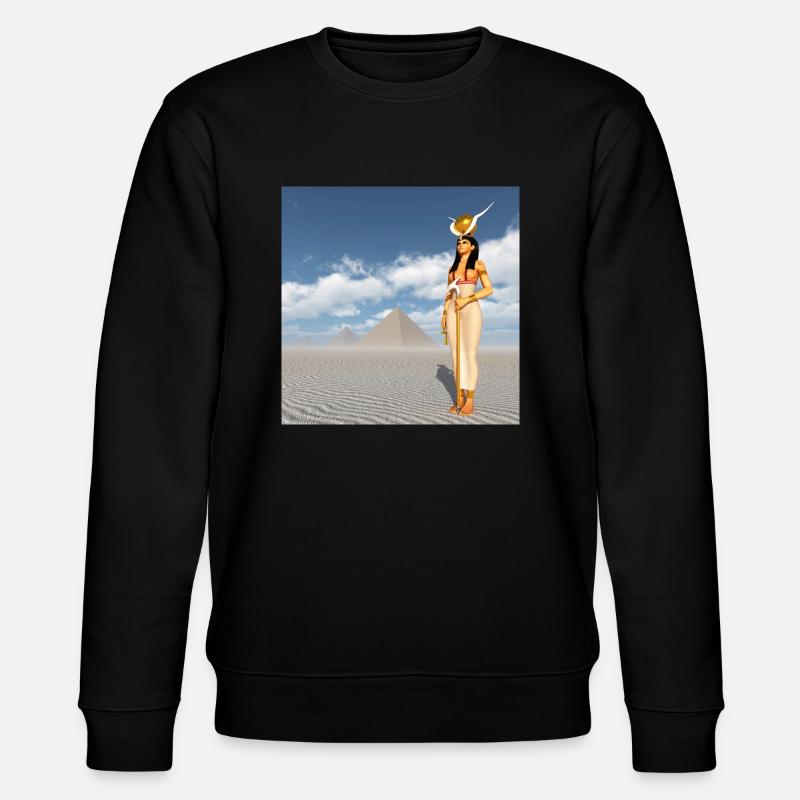 Déesse Hathor et pyramides - Sweat bio CHANGER Stanley/Stella Unisexe - noir