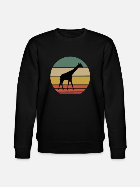 Retro Giraffe Print - Stanley/Stella CHANGER Unisex Organic Sweatshirt - black