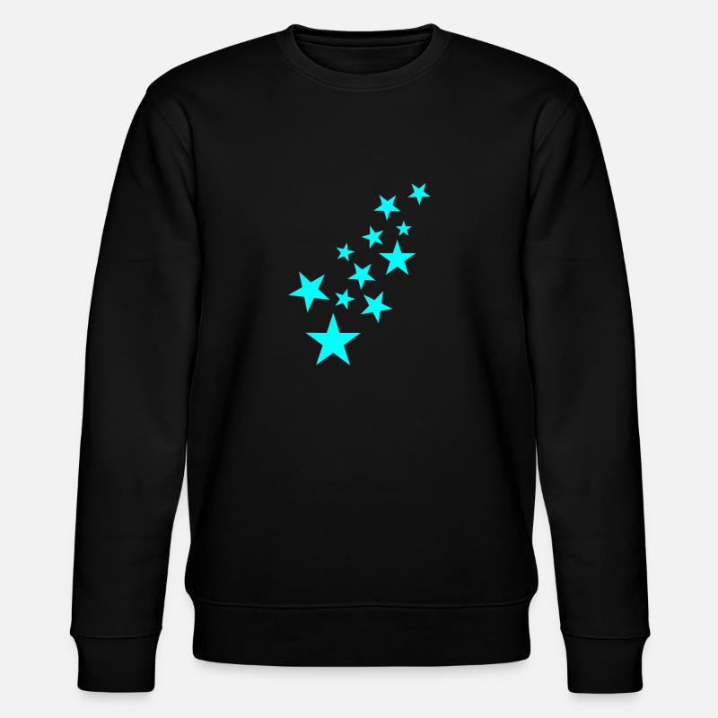 Stern Sternchen Muster Symbol - Stanley/Stella Unisex Bio-Sweatshirt CHANGER  - Schwarz