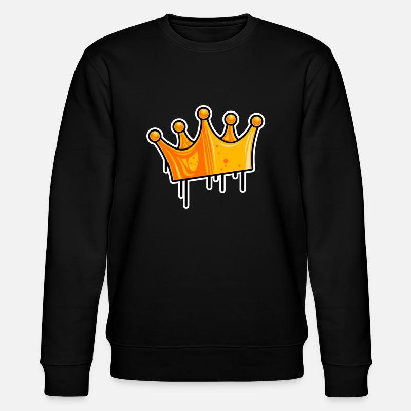 krone symbol - Stanley/Stella Unisex Bio-Sweatshirt CHANGER  - Schwarz