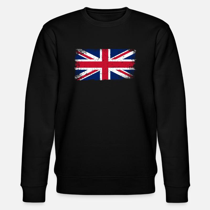 Great Britain Flag - Stanley/Stella CHANGER Unisex Organic Sweatshirt - black