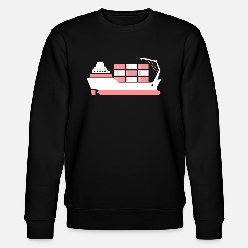 containerschiff pink - Stanley/Stella Unisex Bio-Sweatshirt CHANGER  - Schwarz