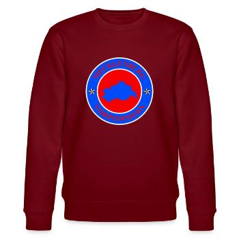 Mecklenburg-Vorpommern Wappen - Stanley/Stella Unisex Bio-Sweatshirt CHANGER  - Burgunderrot - Vorne - Nik (191cm) & Marisol (170cm)