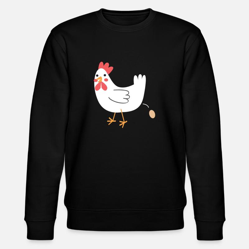 Poulet caca un œuf! - Sweat bio CHANGER Stanley/Stella Unisexe - noir